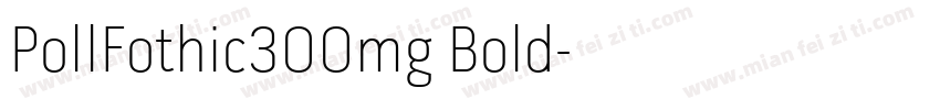 PollFothic300mg Bold字体转换